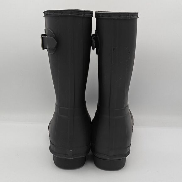 Hunter Original Short-O Boot Women's Waterproof Rain & Farm Boots (Matte Black) - Picture 4 of 6